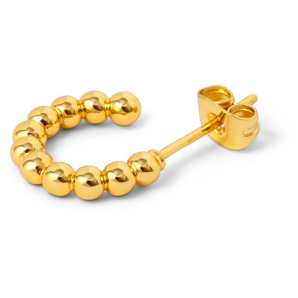 LULU Copenhagen Color Ball Hoops Small paire Hoops Gold Plated