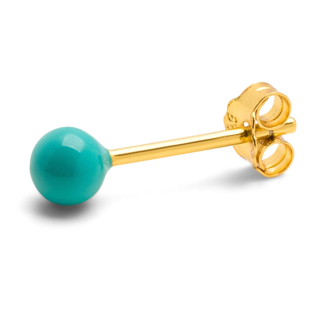 LULU Copenhagen Color Ball Medium boucle d'oreille 1 pièce Ear stud, 1 pcs Petrol