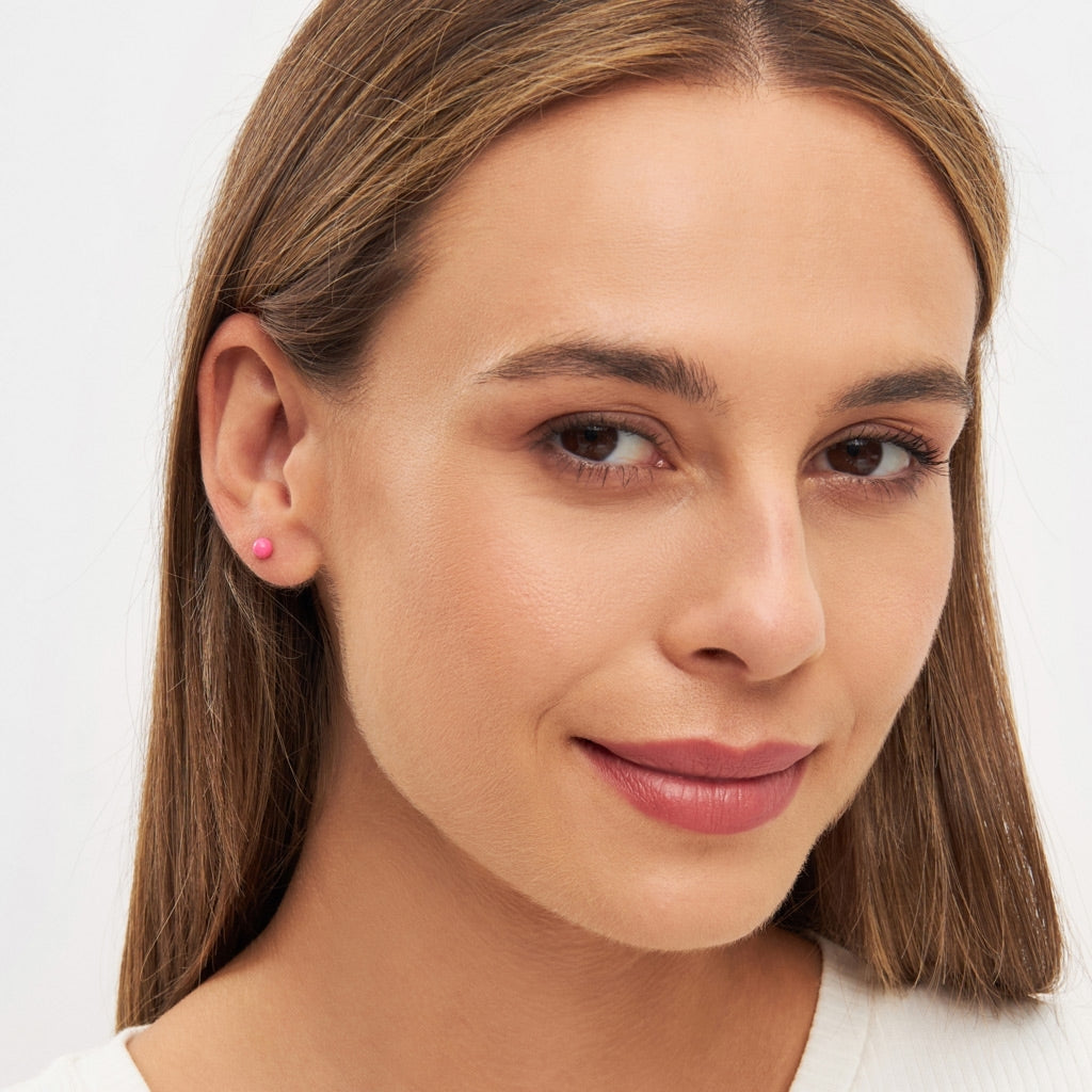 LULU Copenhagen Color Ball Medium boucle d'oreille 1 pièce Ear stud, 1 pcs Pink