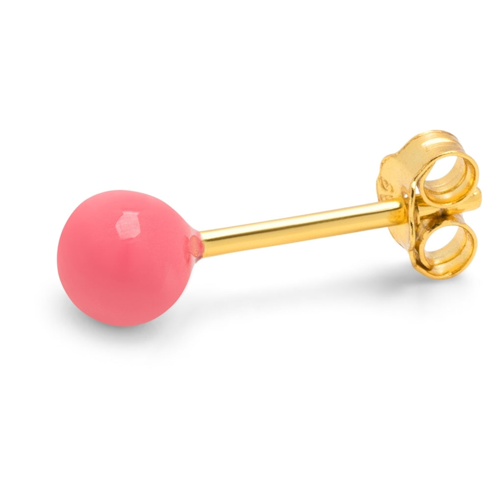 LULU Copenhagen Color Ball Medium boucle d'oreille 1 pièce Ear stud, 1 pcs Coral Pink