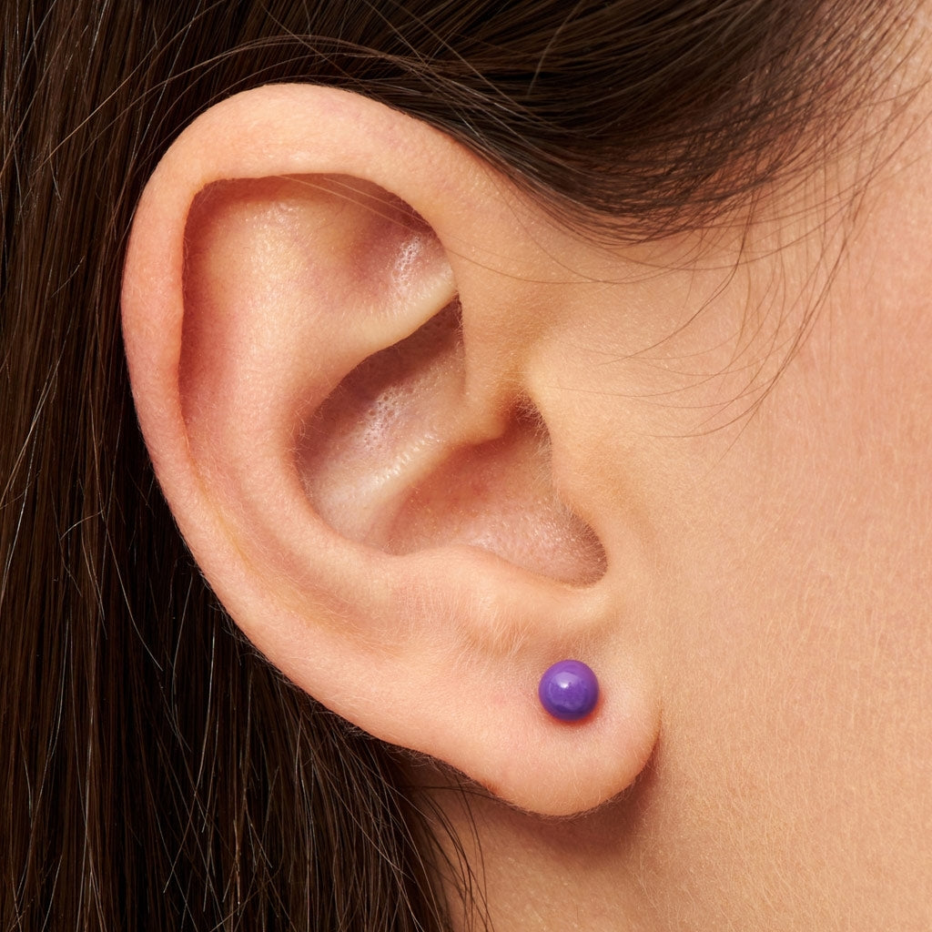 LULU Copenhagen Color Ball Medium boucle d'oreille 1 pièce Ear stud, 1 pcs Deep Purple