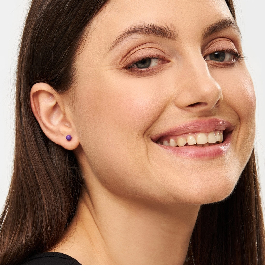 LULU Copenhagen Color Ball Medium boucle d'oreille 1 pièce Ear stud, 1 pcs Deep Purple