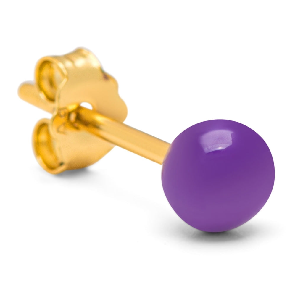 LULU Copenhagen Color Ball Medium boucle d'oreille 1 pièce Ear stud, 1 pcs Deep Purple
