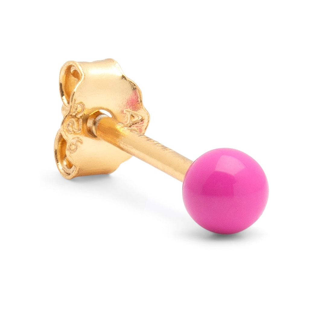 LULU Copenhagen Color Ball boucle d'oreille 1 pièce Ear stud, 1 pcs Electric Fuchsia Pink