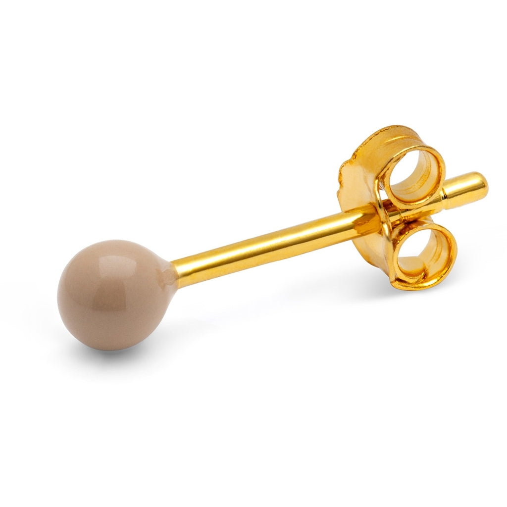 LULU Copenhagen Color Ball boucle d'oreille 1 pièce Ear stud, 1 pcs Mocha Mousse