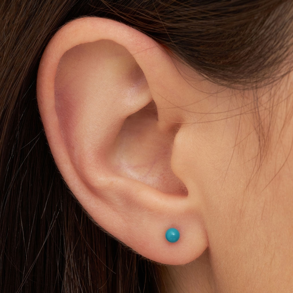 LULU Copenhagen Color Ball boucle d'oreille 1 pièce Ear stud, 1 pcs Retro Blue