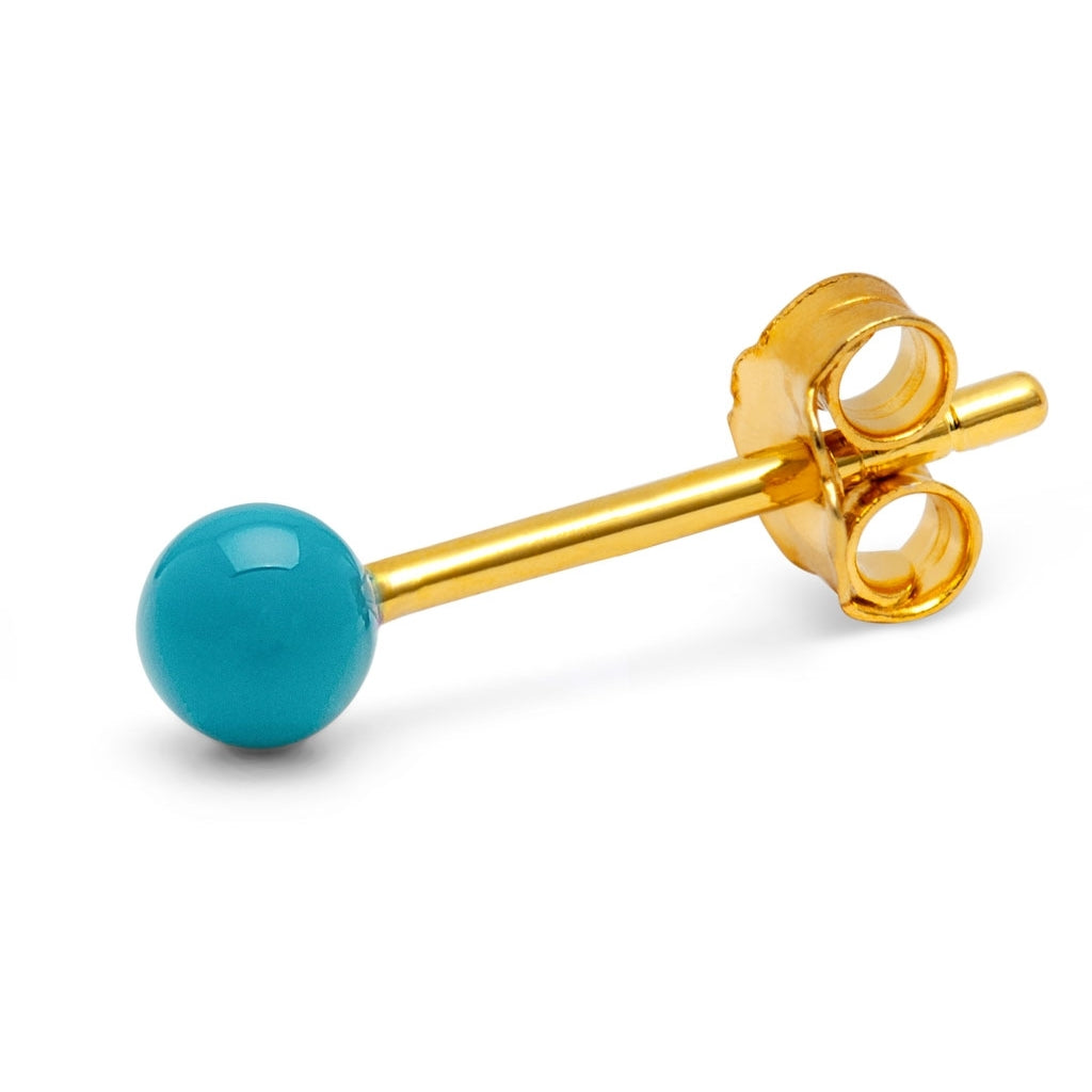 LULU Copenhagen Color Ball boucle d'oreille 1 pièce Ear stud, 1 pcs Retro Blue