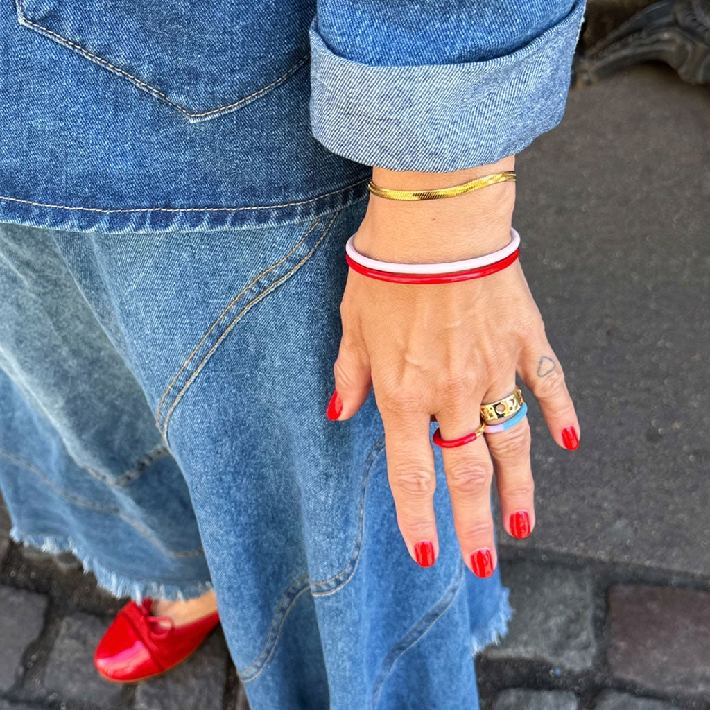 LULU Copenhagen Color Bangle Bracelets Passion Red