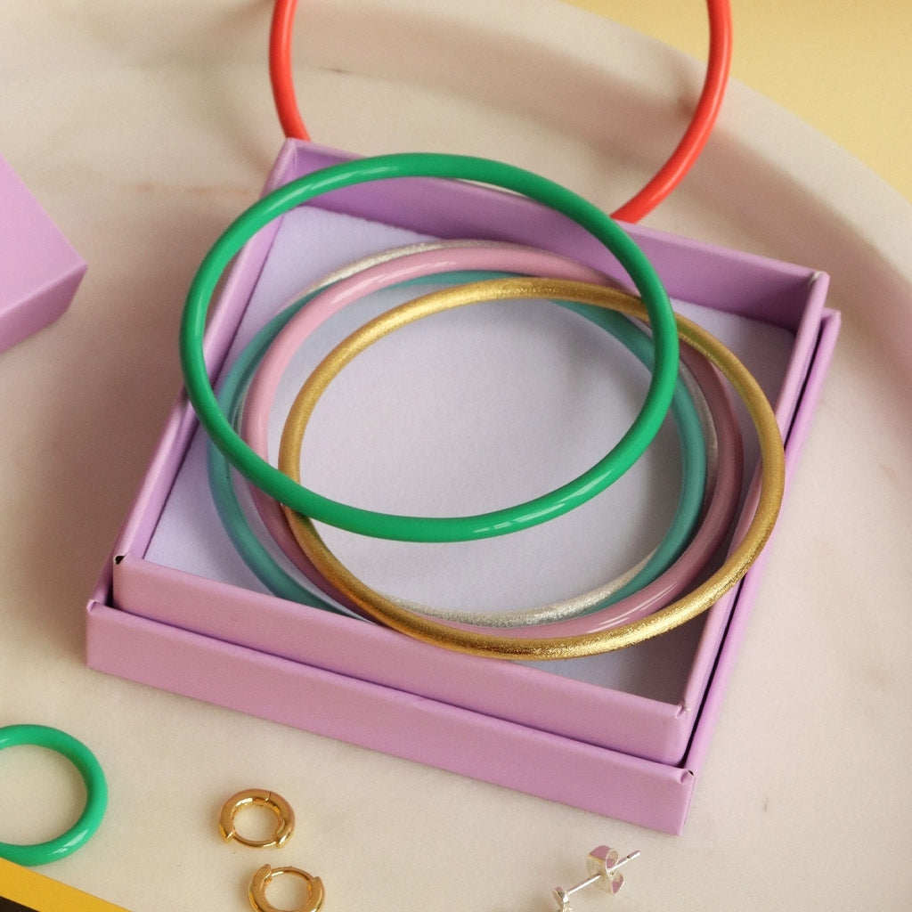 LULU Copenhagen Color Bangle brillant Bracelets Gold Plated