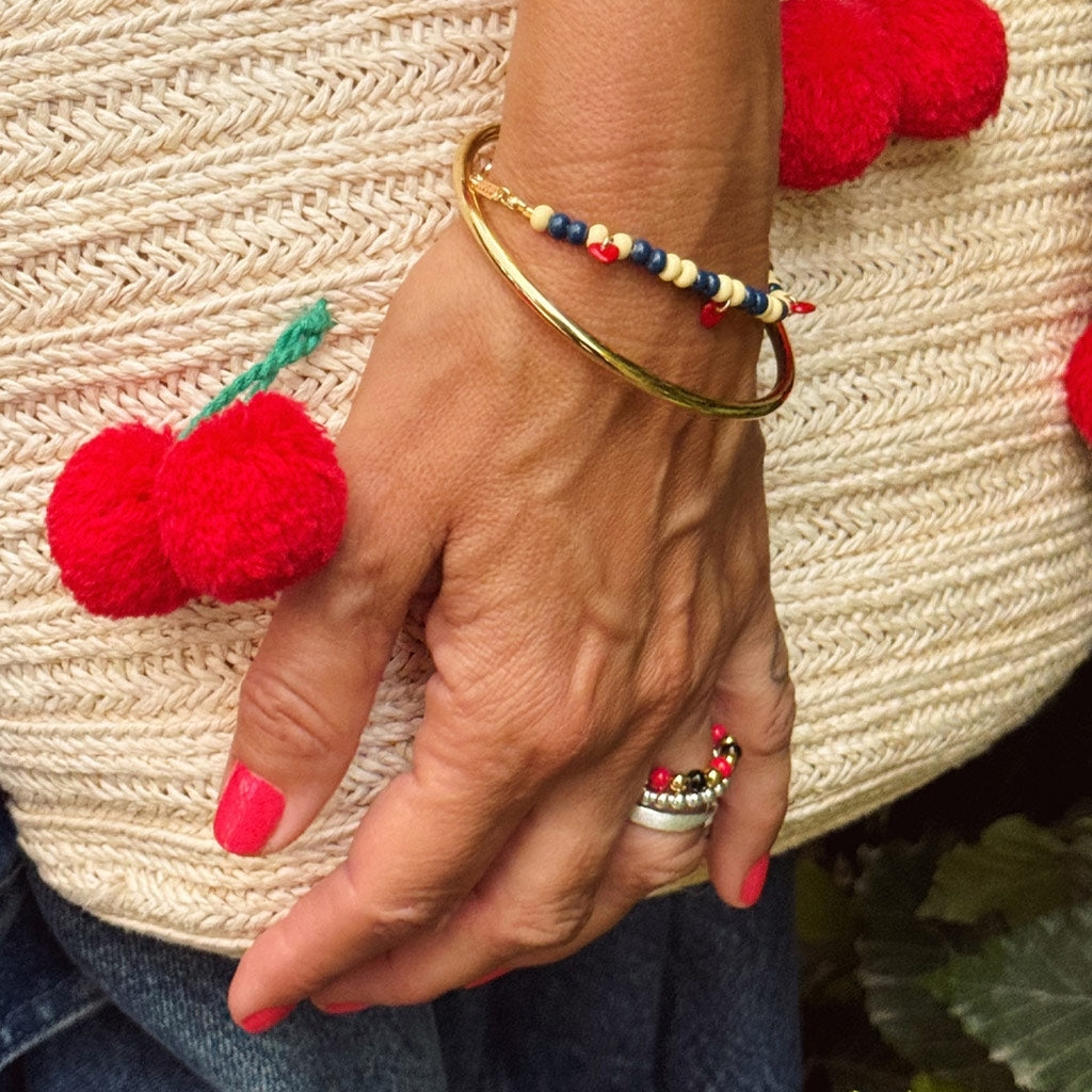 LULU Copenhagen Color Bangle brillant Bracelets Gold Plated