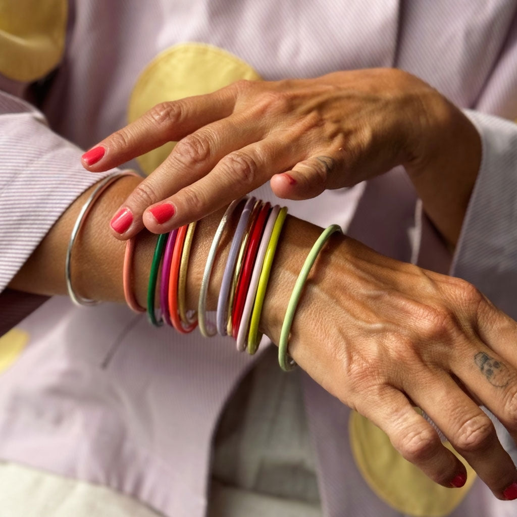 LULU Copenhagen Color Bangle brillant Bracelets Silver Plated