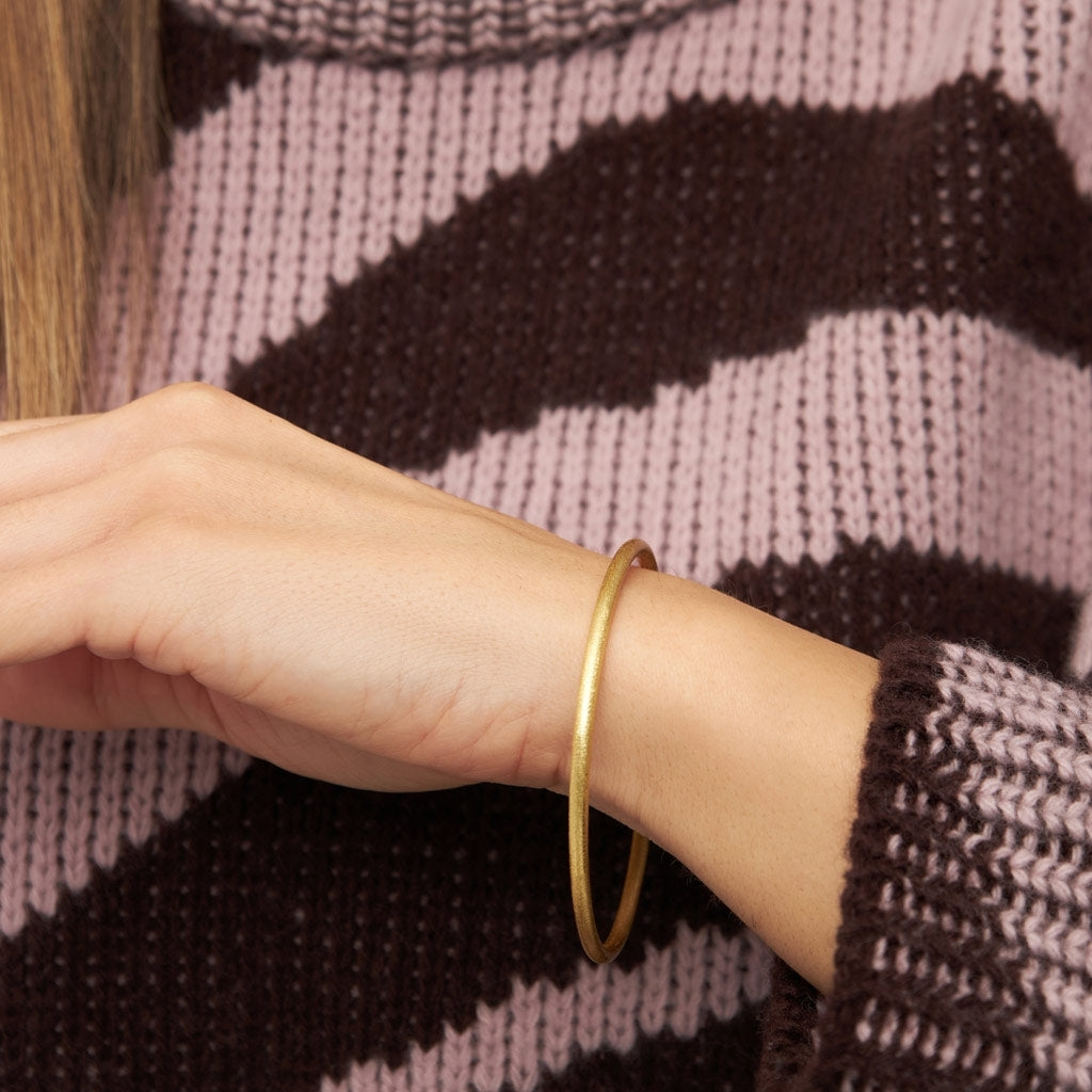 LULU Copenhagen Color Bangle brossé Bracelets Gold Plated
