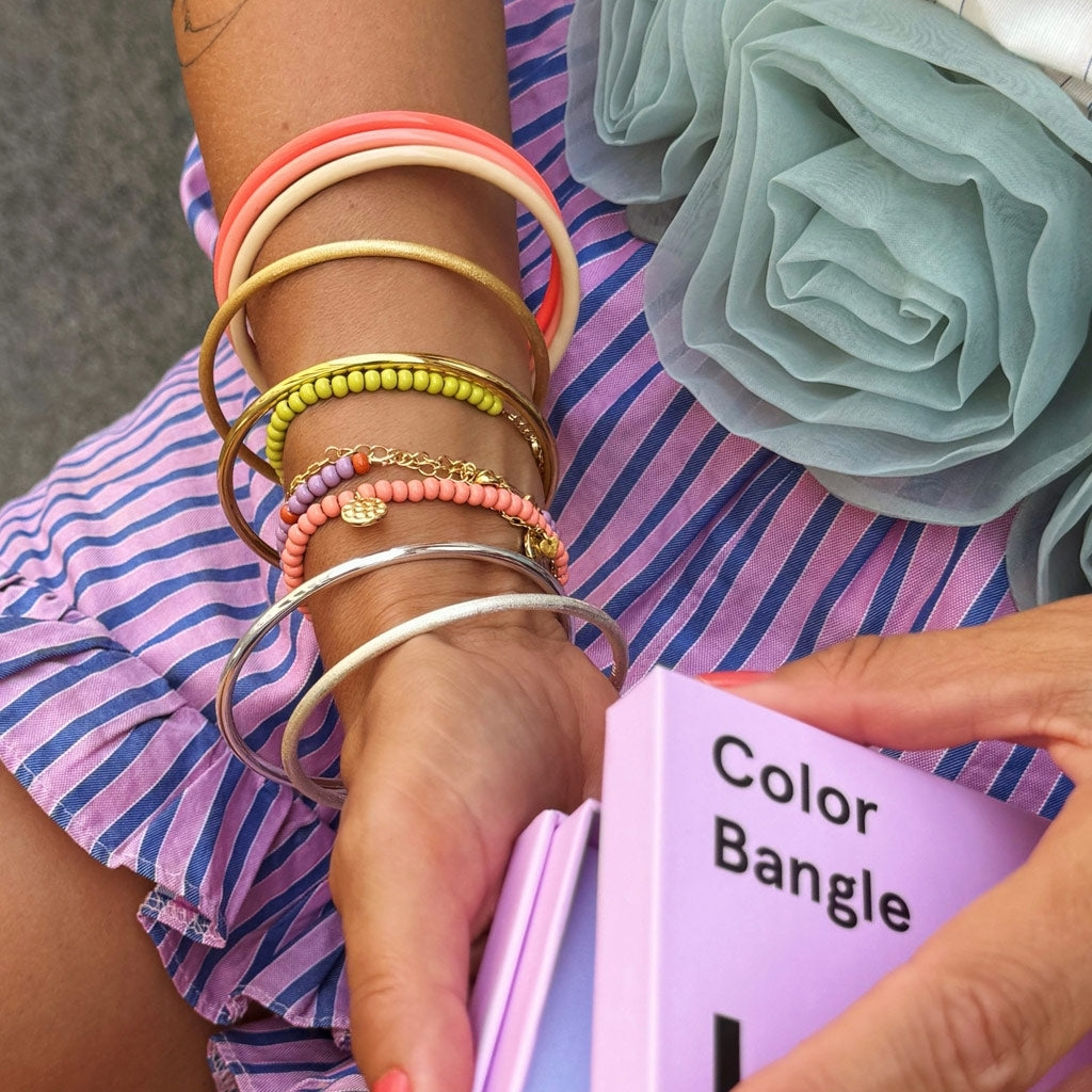 LULU Copenhagen Color Bangle brossé Bracelets Silver Plated