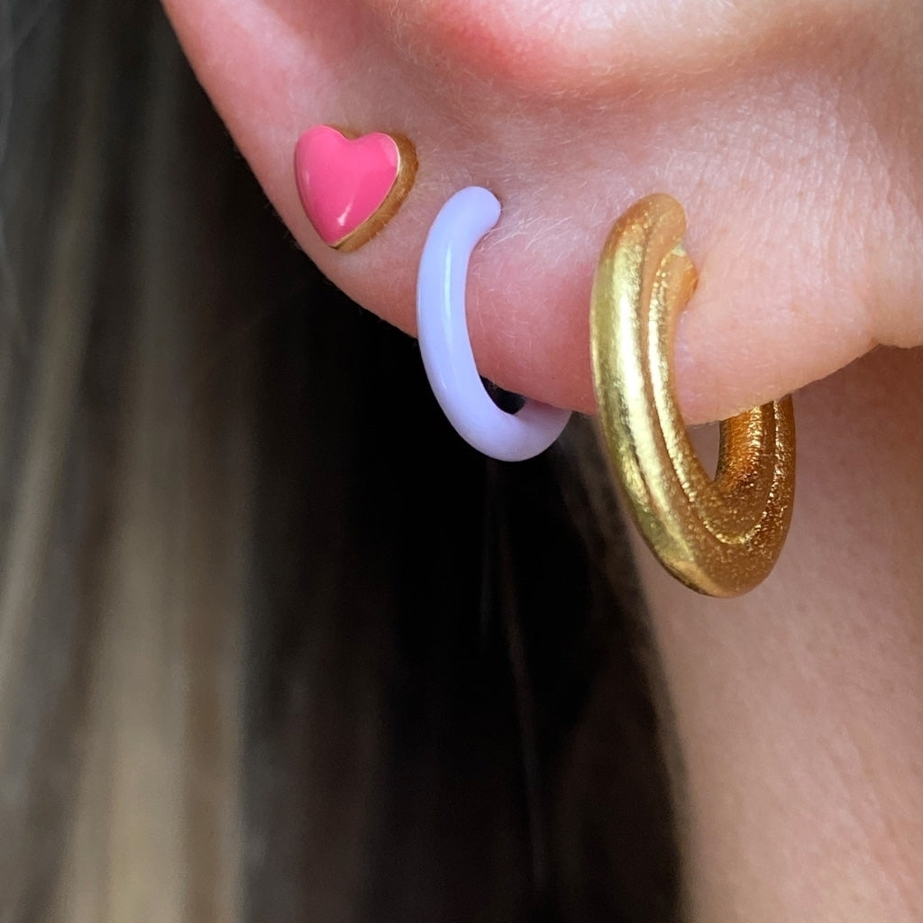 LULU Copenhagen Color Hoop 1 pcs - Box Ear stud, 1 pcs Purple