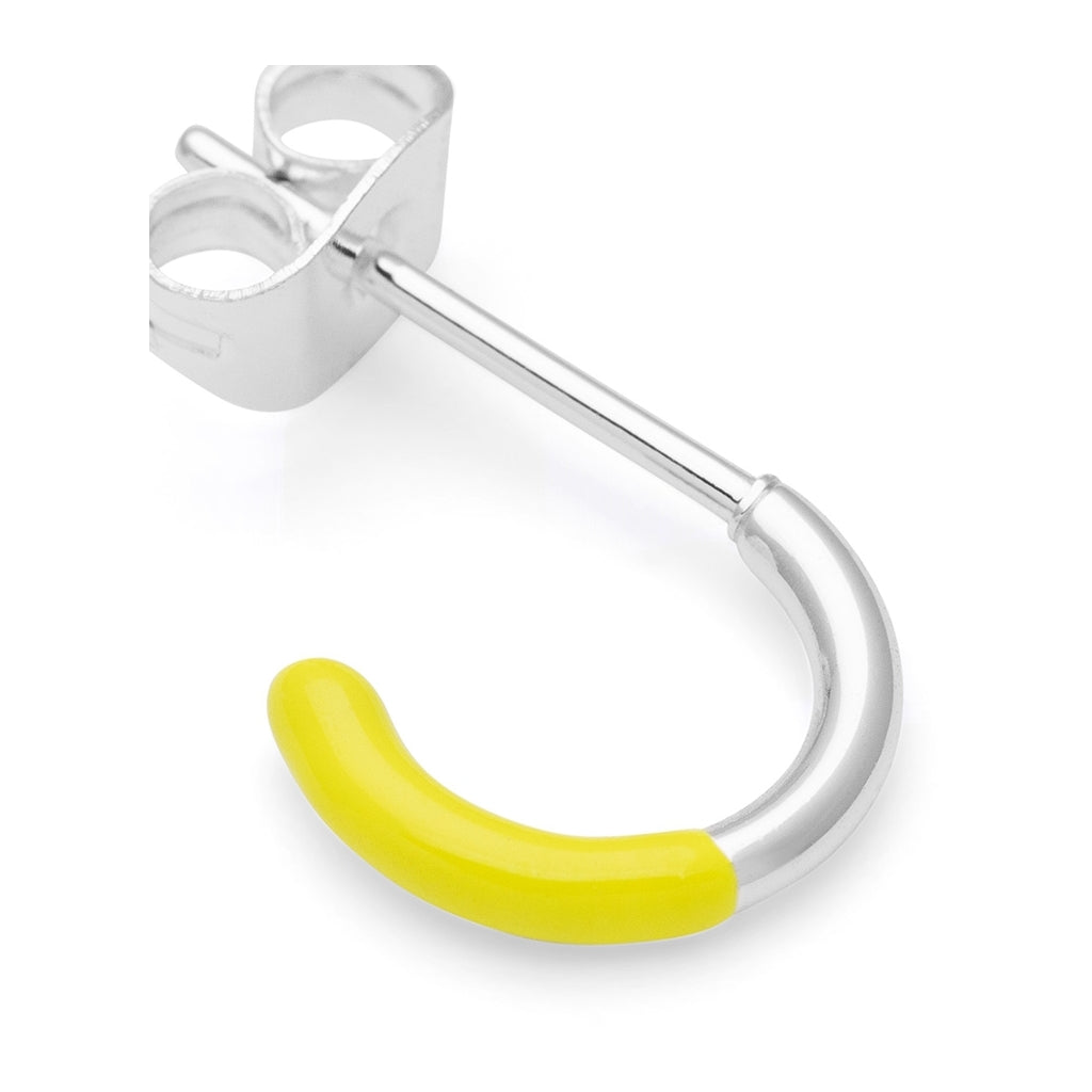 LULU Copenhagen Color Hoop Half Dip boucle d'oreille 1 pièce plaqué argent Hoops Wild Lime