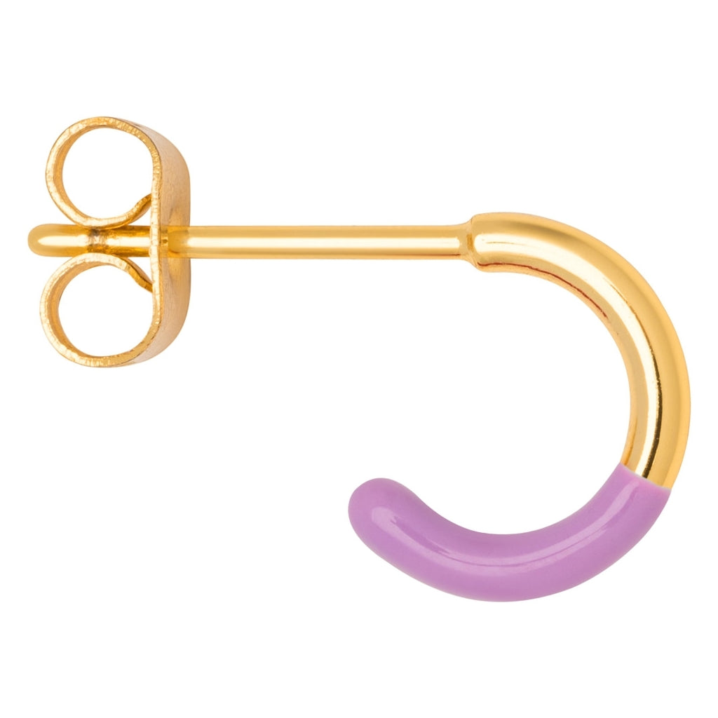 LULU Copenhagen Color Hoop Half Dip boucle d'oreille 1 pièce plaqué or Hoops Warm Purple