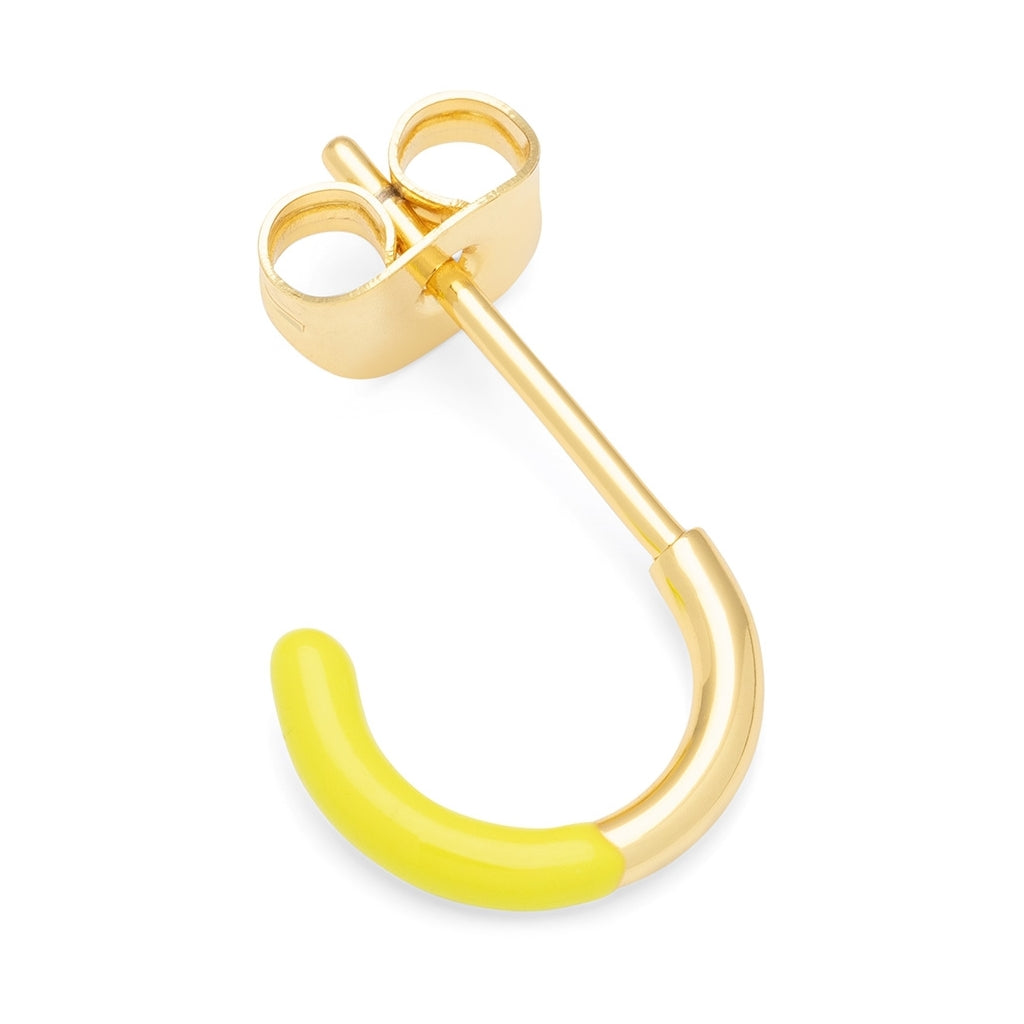 LULU Copenhagen Color Hoop Half Dip boucle d'oreille 1 pièce plaqué or Hoops Wild Lime