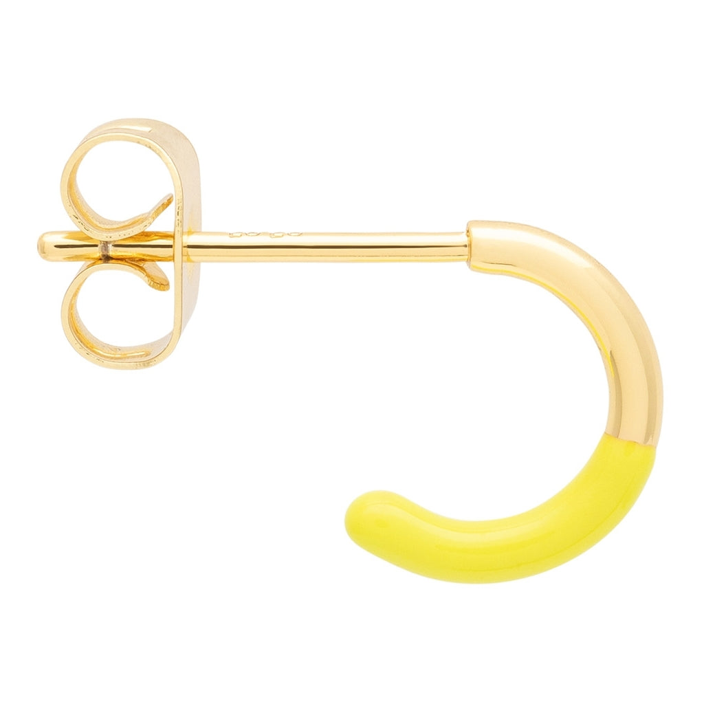 LULU Copenhagen Color Hoop Half Dip boucle d'oreille 1 pièce plaqué or Hoops Wild Lime