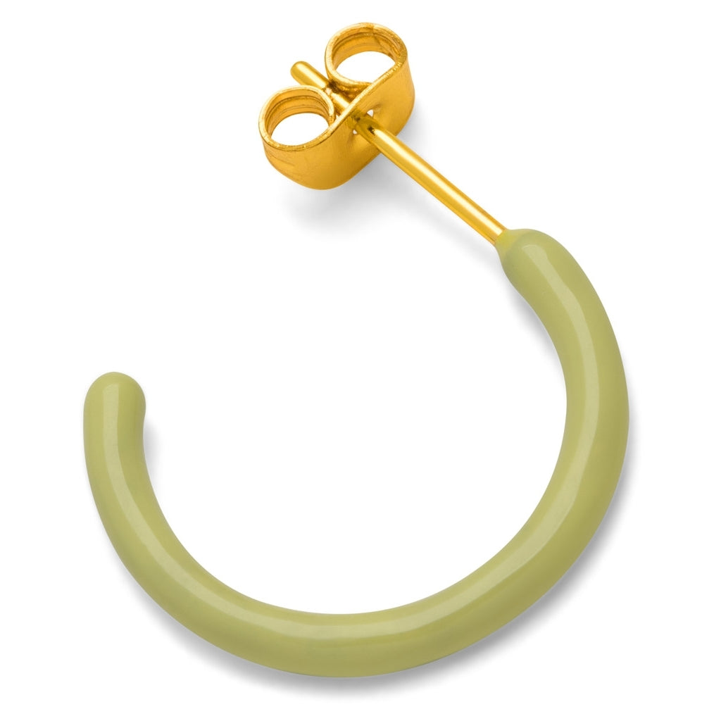 LULU Copenhagen Color Hoops Medium paires Hoops Lime