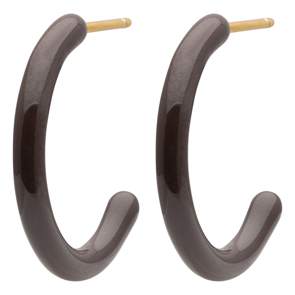 LULU Copenhagen Color Hoops Medium paires Hoops Cocoa Powder