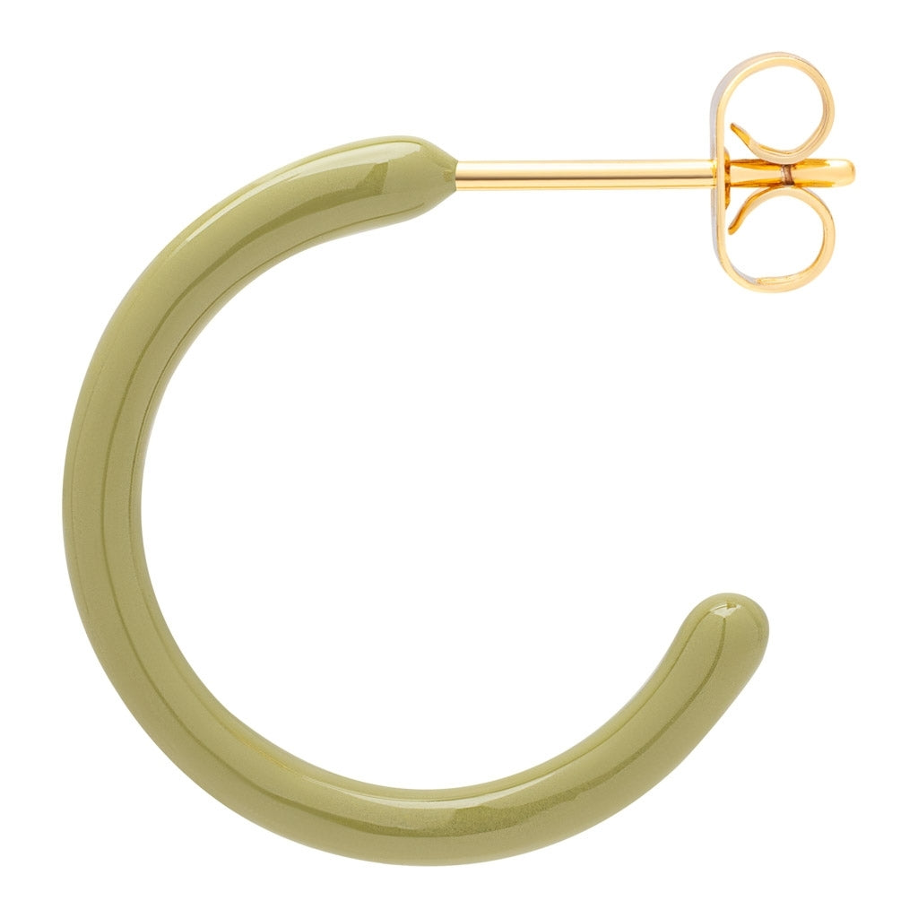 LULU Copenhagen Color Hoops Medium paires Hoops Willow Green
