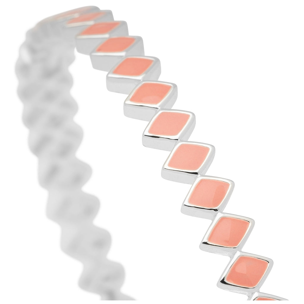 LULU Copenhagen Confetti Bangle - Plaqué argent Bracelets Burnt Coral
