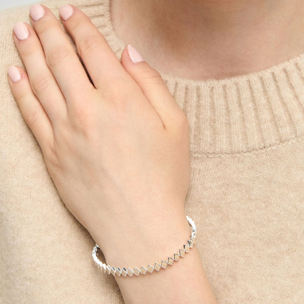 LULU Copenhagen Confetti Bangle - Plaqué argent Bracelets Buttercream