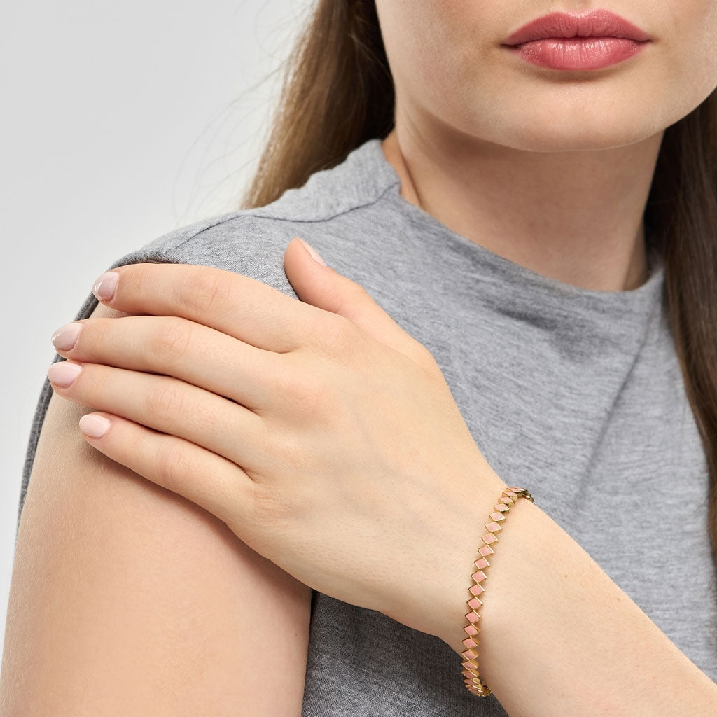 LULU Copenhagen Confetti Bangle - Plaque or Bracelets Burnt Coral