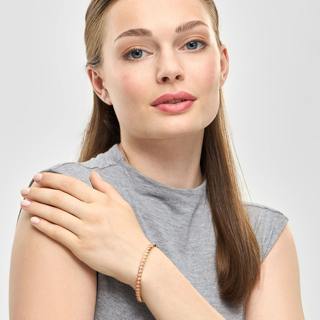 LULU Copenhagen Confetti Bangle - Plaque or Bracelets Burnt Coral