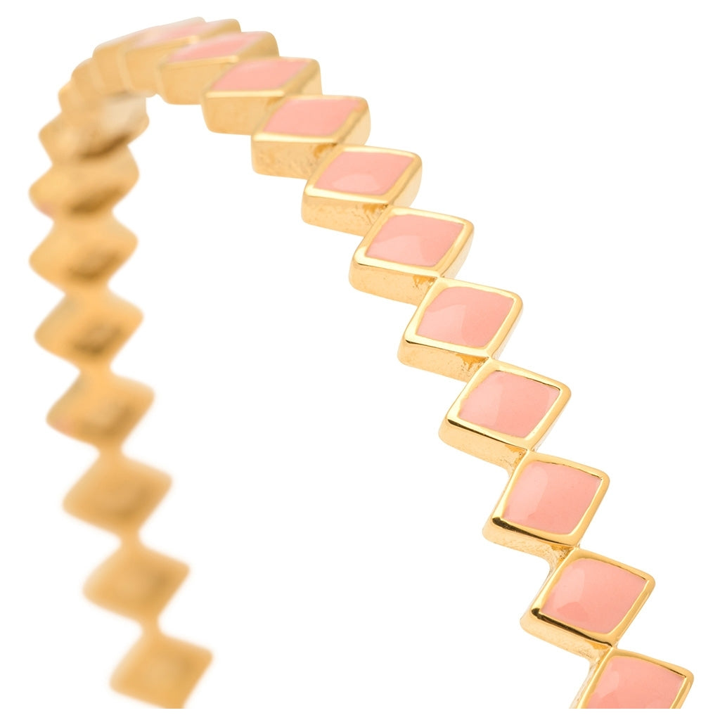 LULU Copenhagen Confetti Bangle - Plaque or Bracelets Burnt Coral