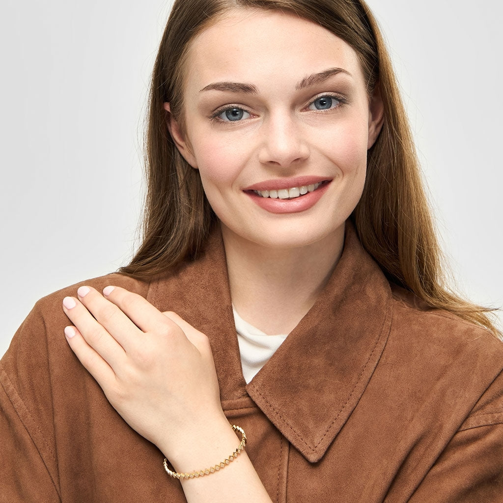 LULU Copenhagen Confetti Bangle - Plaque or Bracelets Buttercream