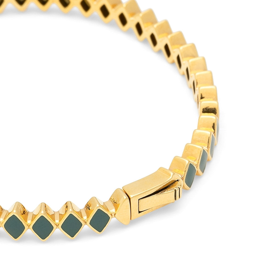 LULU Copenhagen Confetti Bangle - Plaque or Bracelets North Sea Green