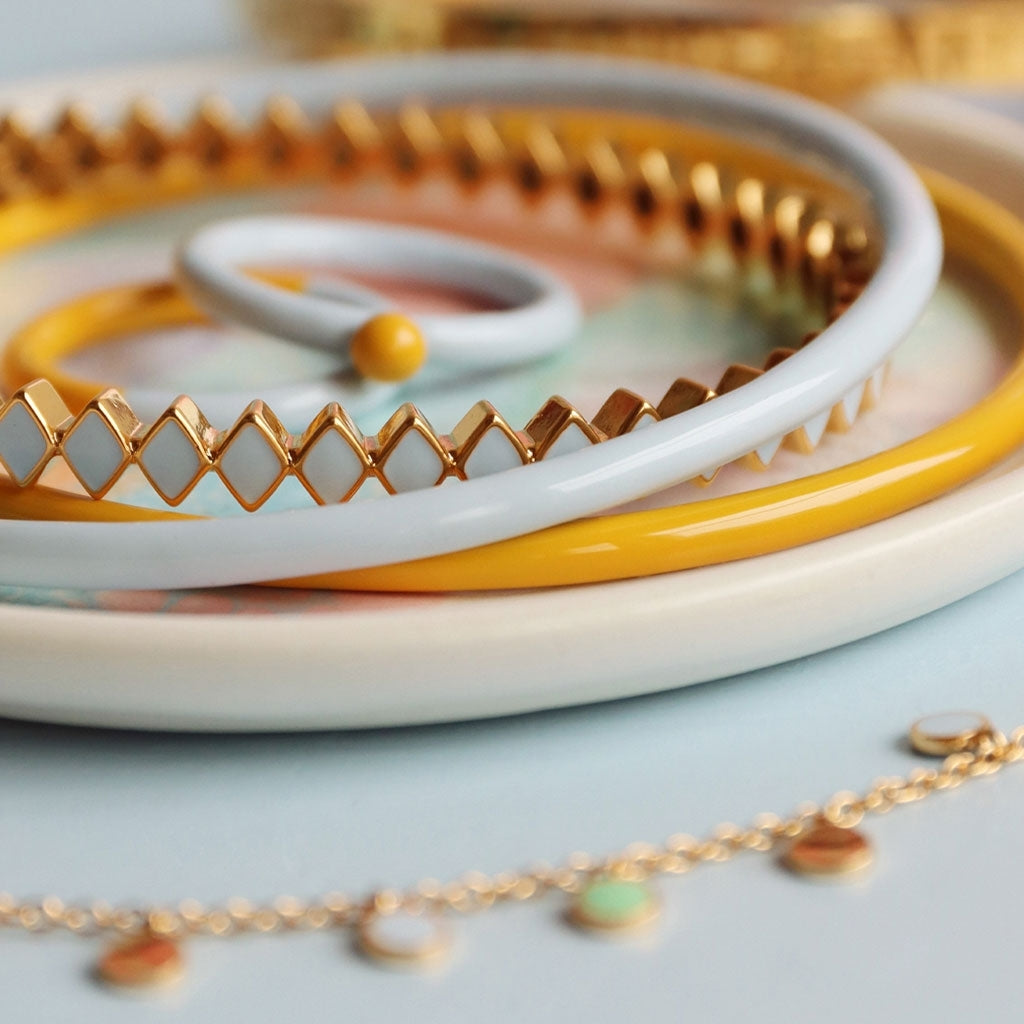 LULU Copenhagen Confetti Bangle - Plaque or Bracelets Skyride Blue