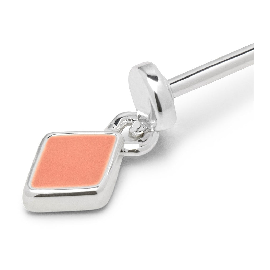 LULU Copenhagen Confetti Dangling boucle d'oreille 1 pièce plaqué argent Ear stud, 1 pcs Burnt Coral