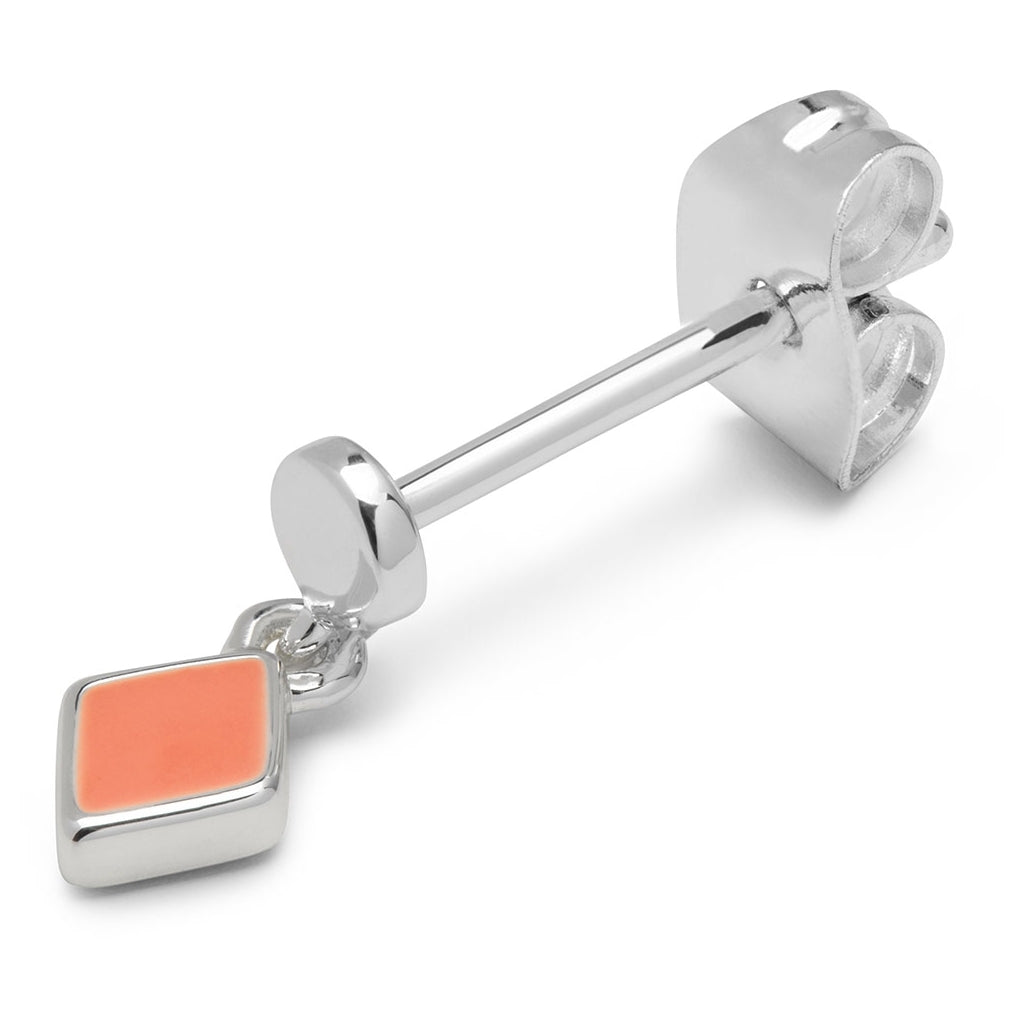 LULU Copenhagen Confetti Dangling boucle d'oreille 1 pièce plaqué argent Ear stud, 1 pcs Burnt Coral