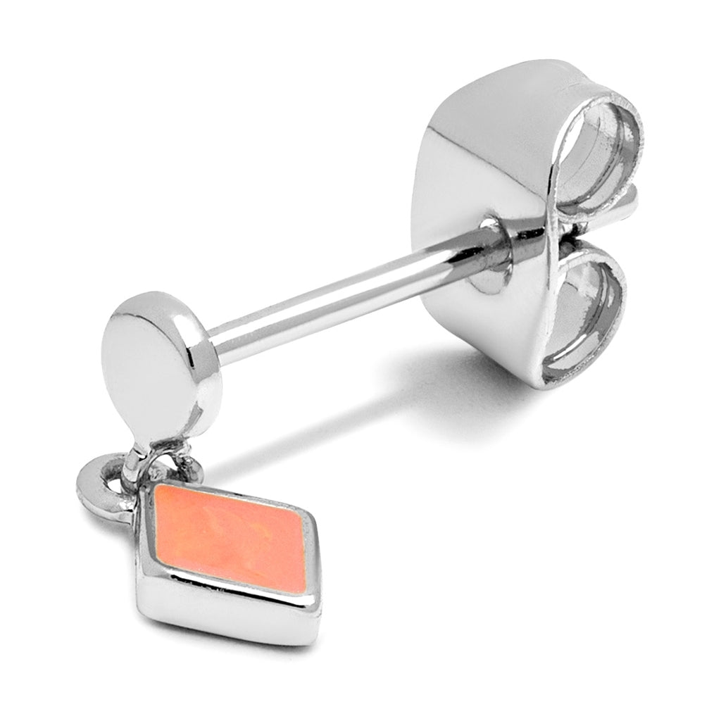 LULU Copenhagen Confetti Dangling boucle d'oreille 1 pièce plaqué argent Ear stud, 1 pcs Burnt Coral