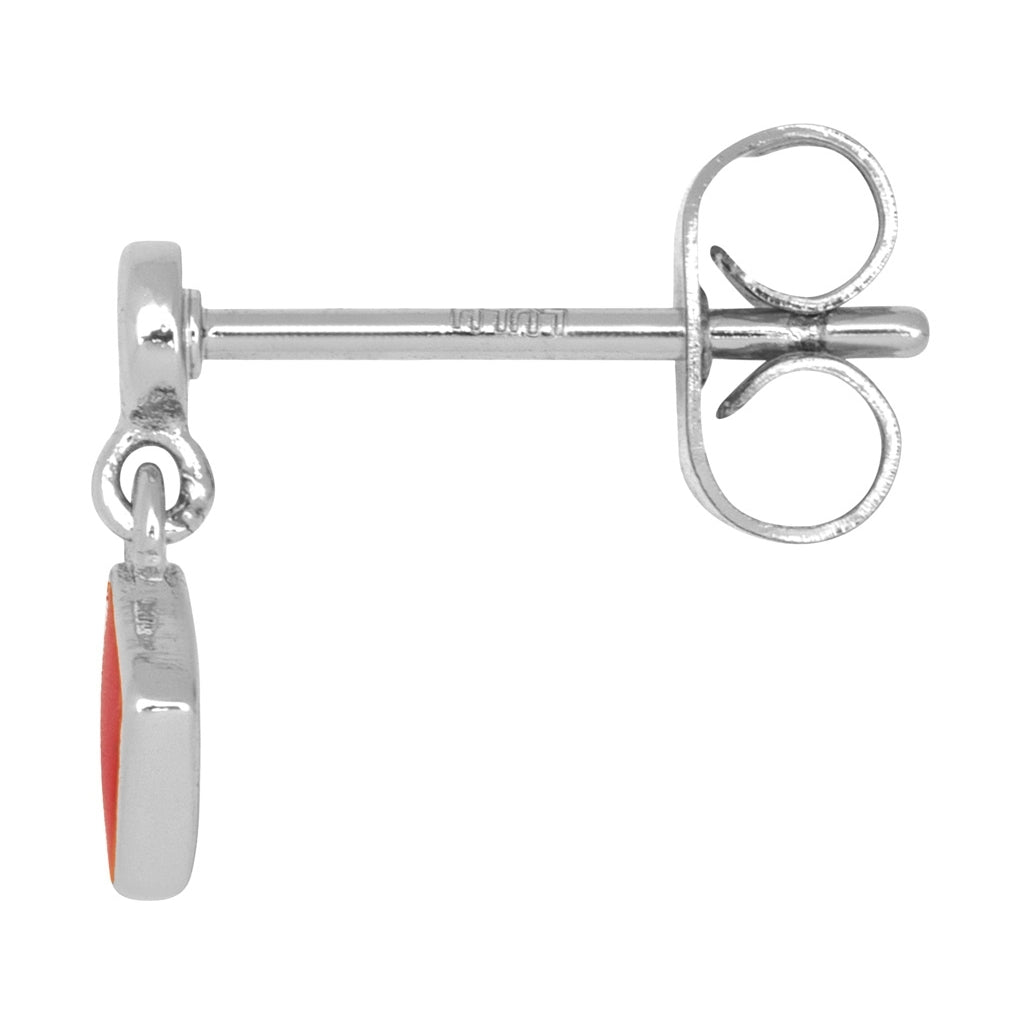 LULU Copenhagen Confetti Dangling boucle d'oreille 1 pièce plaqué argent Ear stud, 1 pcs Passion Red