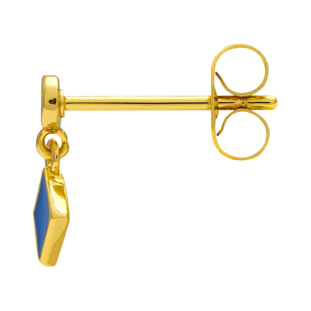 LULU Copenhagen Confetti Dangling boucle d'oreille 1 pièce plaqué or Ear stud, 1 pcs Blue