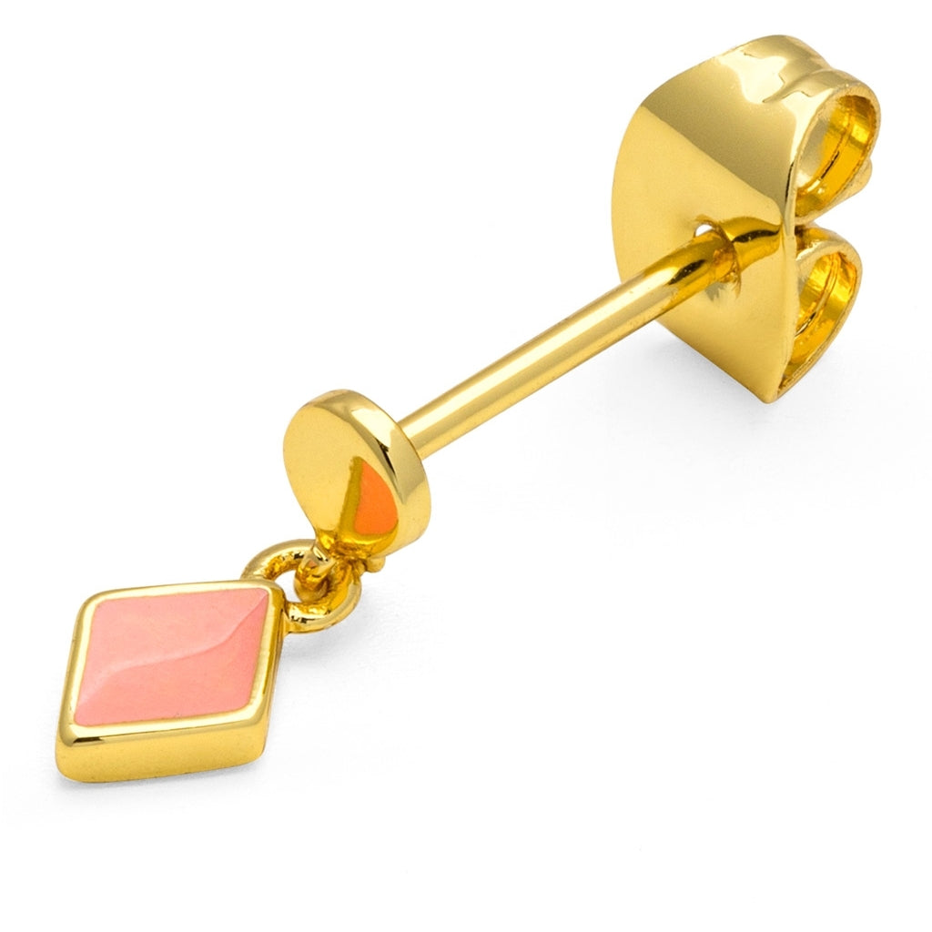 LULU Copenhagen Confetti Dangling boucle d'oreille 1 pièce plaqué or Ear stud, 1 pcs Burnt Coral