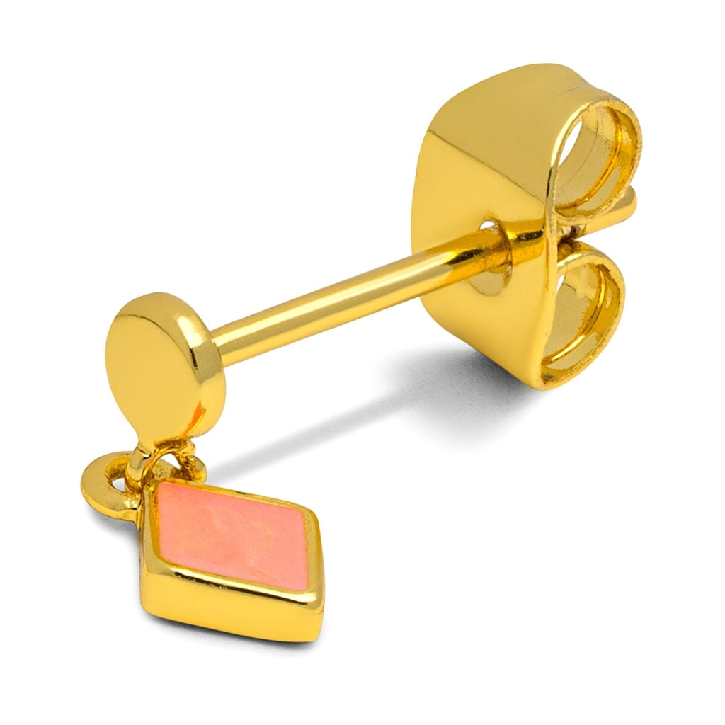 LULU Copenhagen Confetti Dangling boucle d'oreille 1 pièce plaqué or Ear stud, 1 pcs Burnt Coral