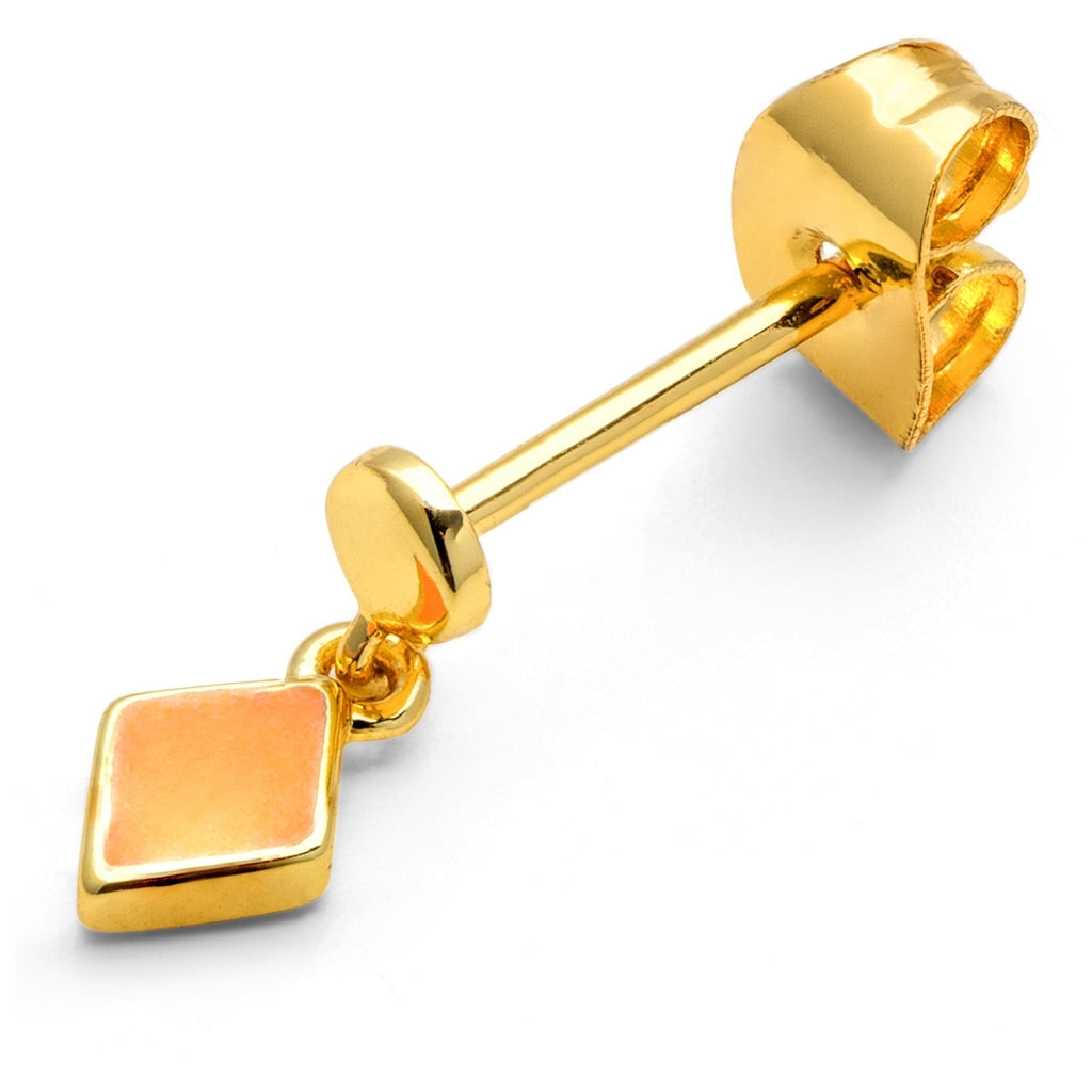 LULU Copenhagen Confetti Dangling boucle d'oreille 1 pièce plaqué or Ear stud, 1 pcs Marigold
