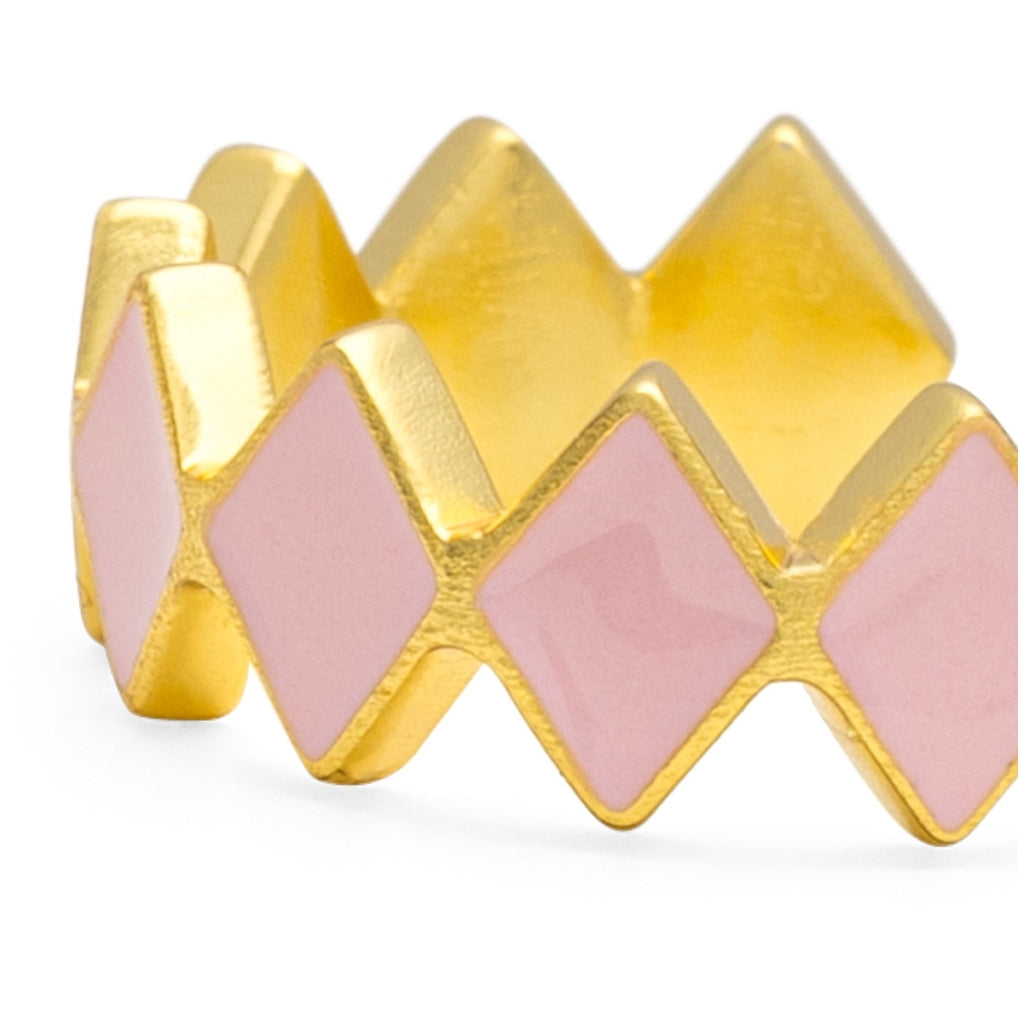 LULU Copenhagen Confetti Hoops Paire plaqué or Hoops Light pink