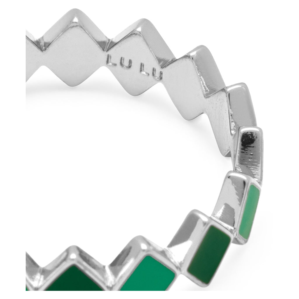 LULU Copenhagen Confetti Ring argent Rings Green