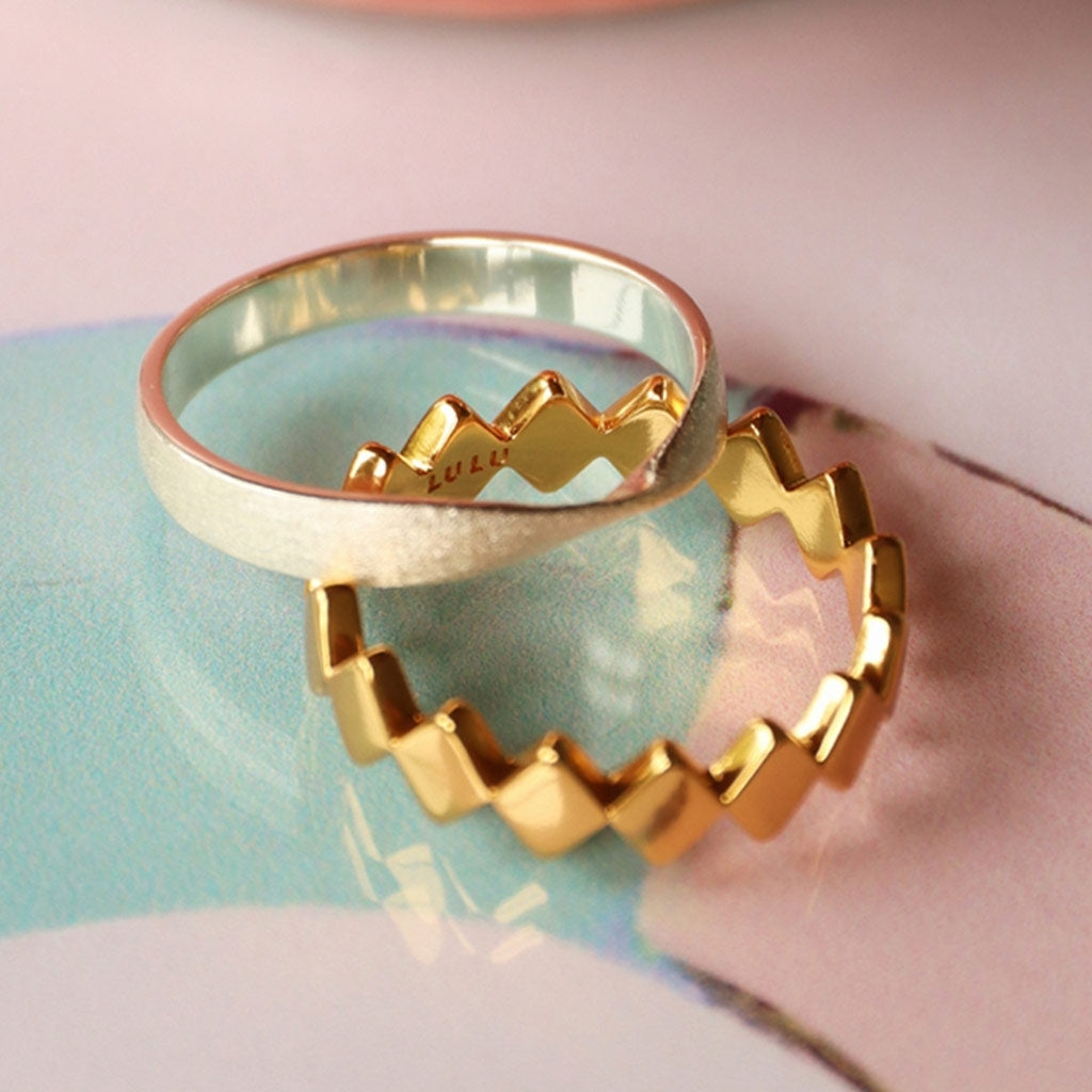 LULU Copenhagen Confetti Ring en argent plaqué or Rings Gold Plated