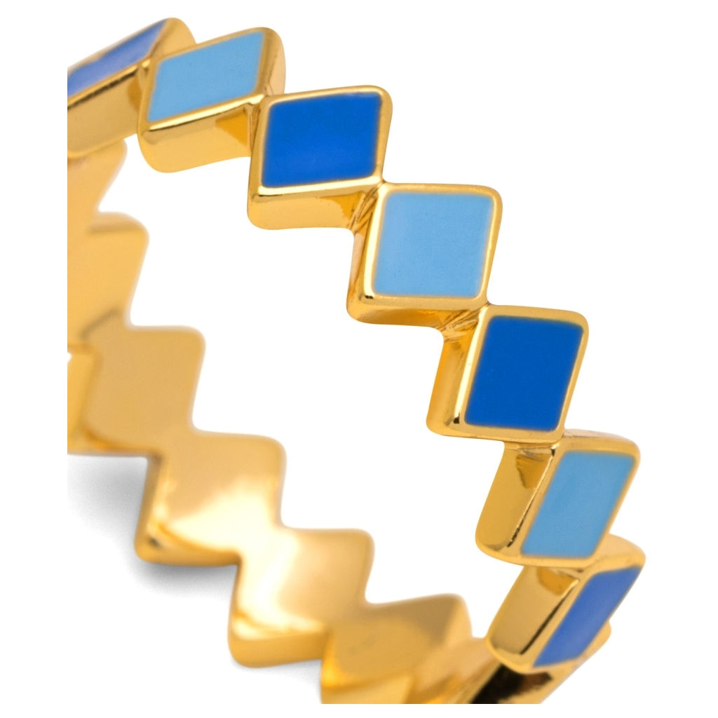 LULU Copenhagen Confetti Ring plaqué or Rings Blue