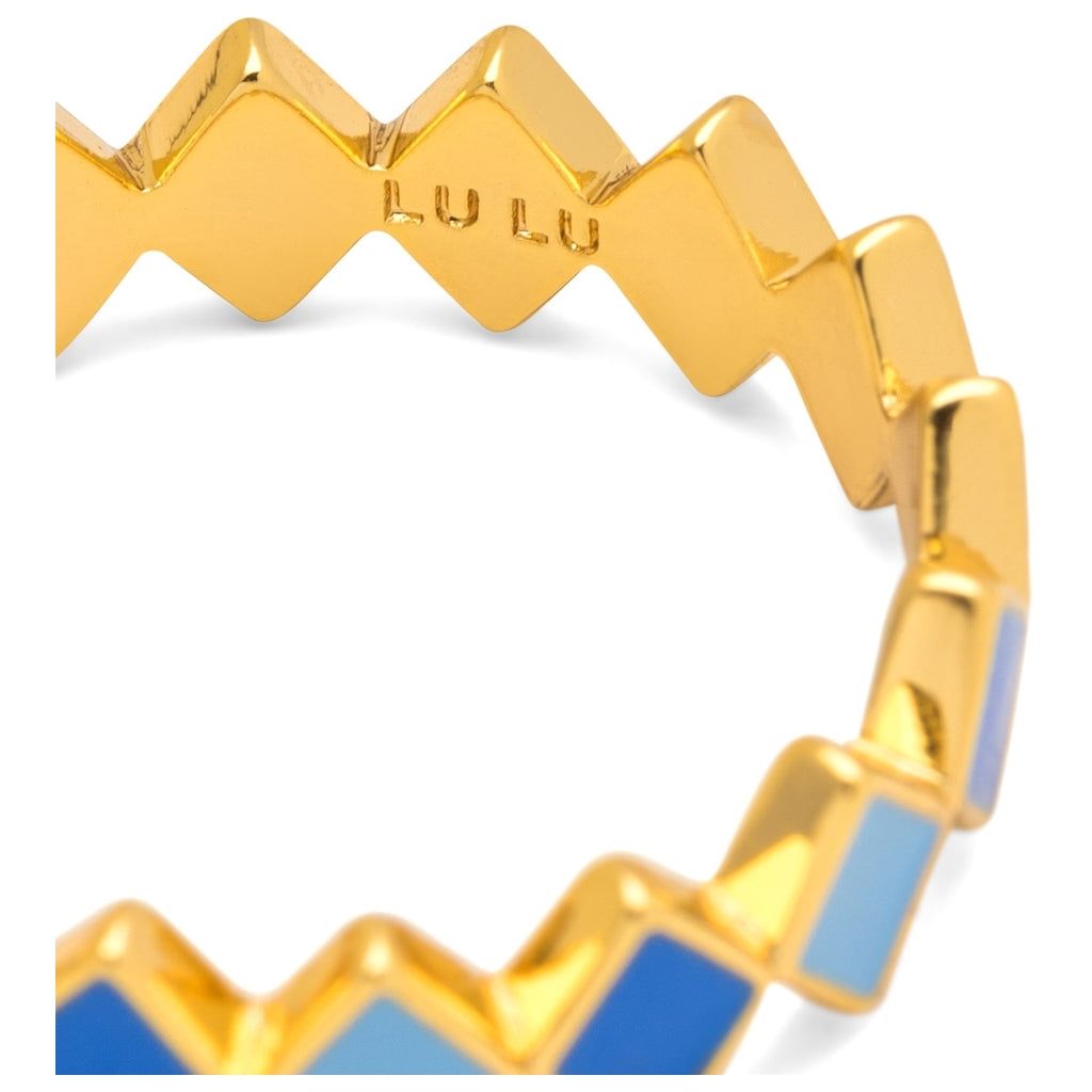 LULU Copenhagen Confetti Ring plaqué or Rings Blue
