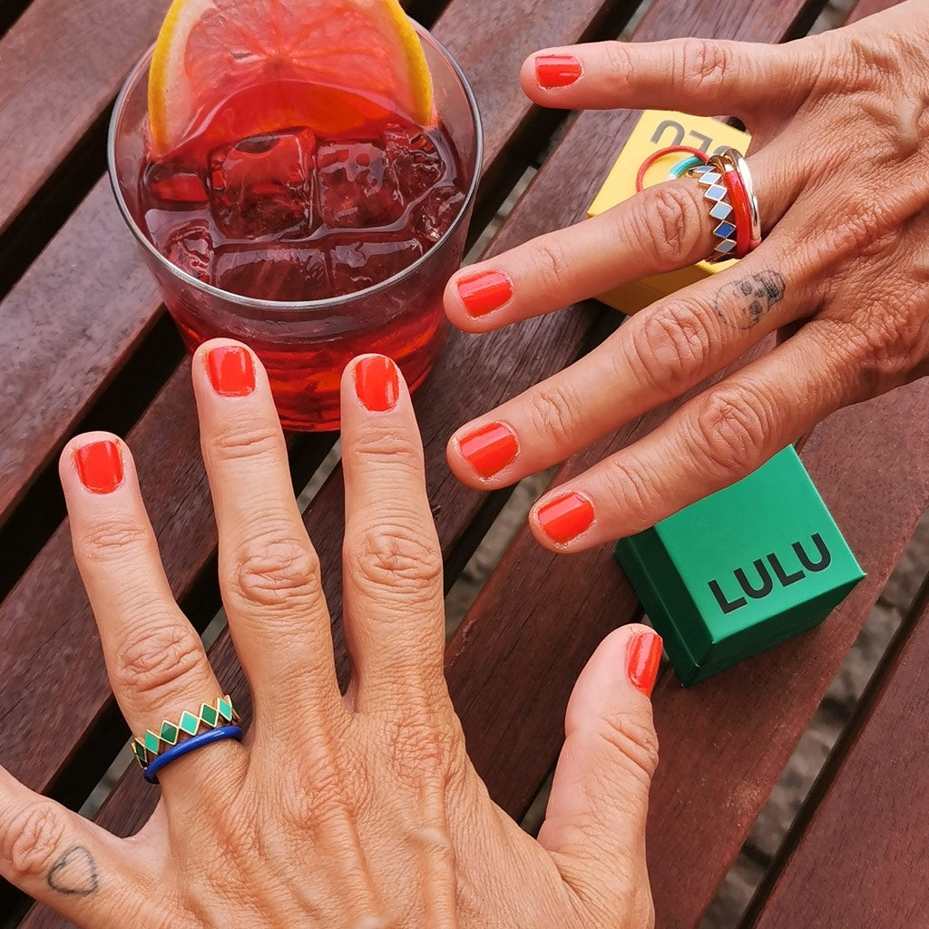 LULU Copenhagen Confetti Ring plaqué or Rings Blue