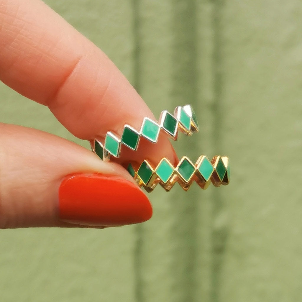 LULU Copenhagen Confetti Ring plaqué or Rings Green