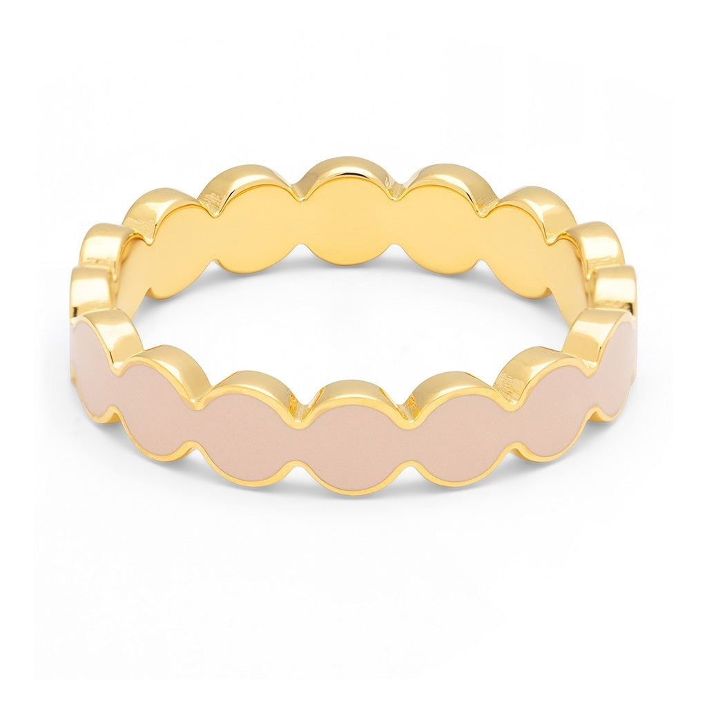 LULU Copenhagen Connected Circles bague Rings Dusty Peach