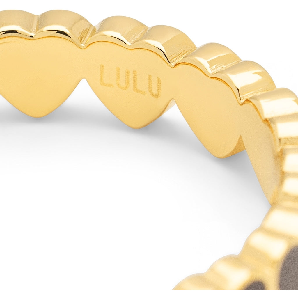 LULU Copenhagen Connected Hearts Anneau Rings Cocoa Powder